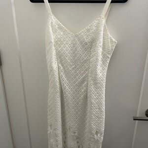 White House Black Market Strapless White Dress